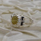 AAE 1567 Chandi Ring 925, Stone: Yellow Sapphire (Pukhraj) - AmeerAliEnterprises