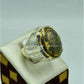 AAE 6125 Chandi Ring 925, Stone: Hadeed (Ayat ul Kursi) - AmeerAliEnterprises