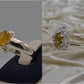 Silver Couple Rings: Pair 25,  Stone: Pukhraj (Yellow Sapphire) - AmeerAliEnterprises