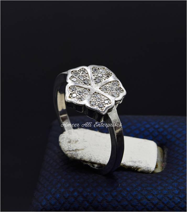 AAE 2555 Chandi Ring 925, Stone: Zircon - AmeerAliEnterprises
