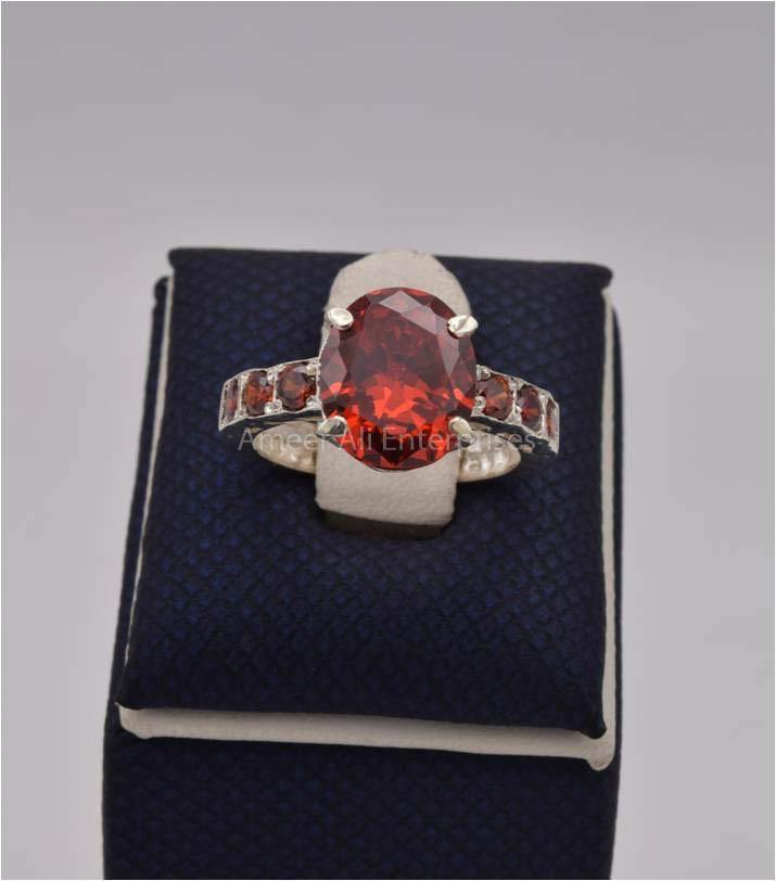 AAE 5501 Chandi Ring 925, Stone: Zircon - AmeerAliEnterprises