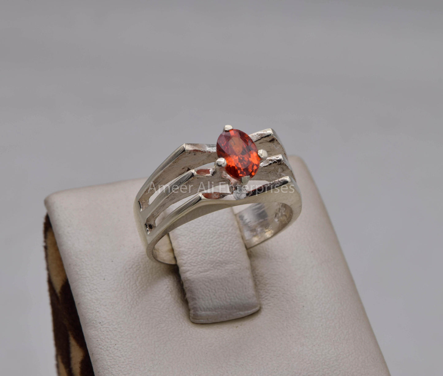AAE 5701 Chandi Ring 925, Stone: Zircon - AmeerAliEnterprises