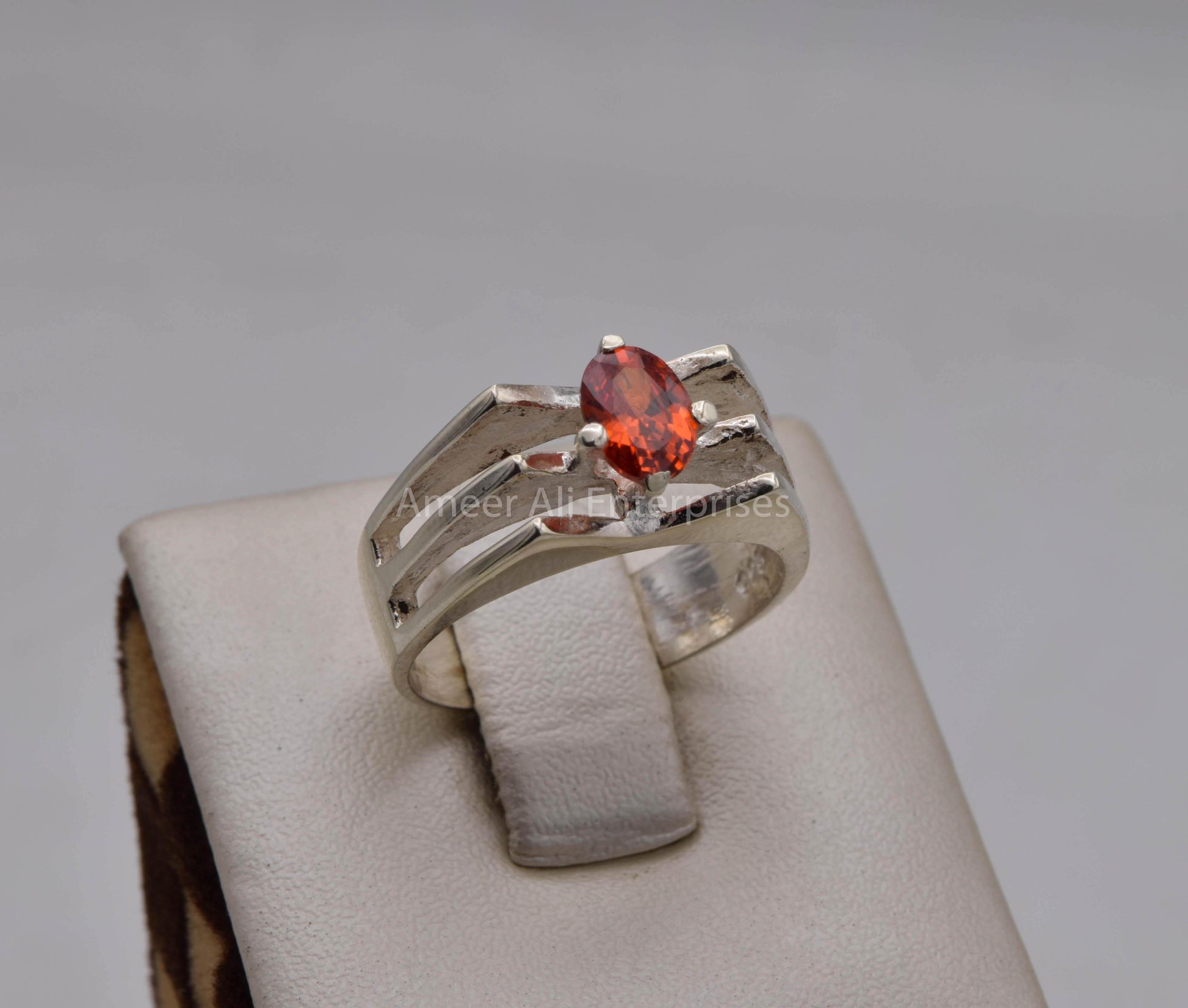AAE 5701 Chandi Ring 925, Stone: Zircon - AmeerAliEnterprises