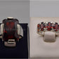 Silver Couple Rings: Pair 73,  Stone: Zircon - AmeerAliEnterprises