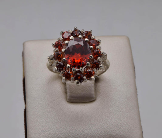 AAE 5694 Chandi Ring 925, Stone: Zircon - AmeerAliEnterprises