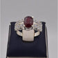 AAE 1134 Chandi Ring 925, Stone: Ruby (Yaqoot) - AmeerAliEnterprises