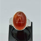 AAE 4381 Chandi Ring 925, Stone: Red Aqeeq