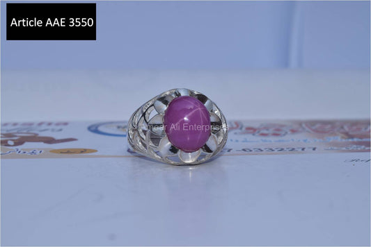 AAE 3550 Ruby Star 925 Chandi Ring