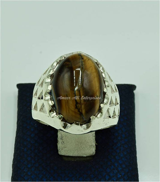 AAE 3557 Chandi Ring 925, Stone: Tiger's Eye