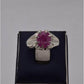 AAE 5743 Chandi Ring 925, Stone: Ruby - AmeerAliEnterprises