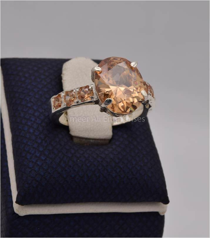 AAE 5502 Chandi Ring 925, Stone: Zircon - AmeerAliEnterprises