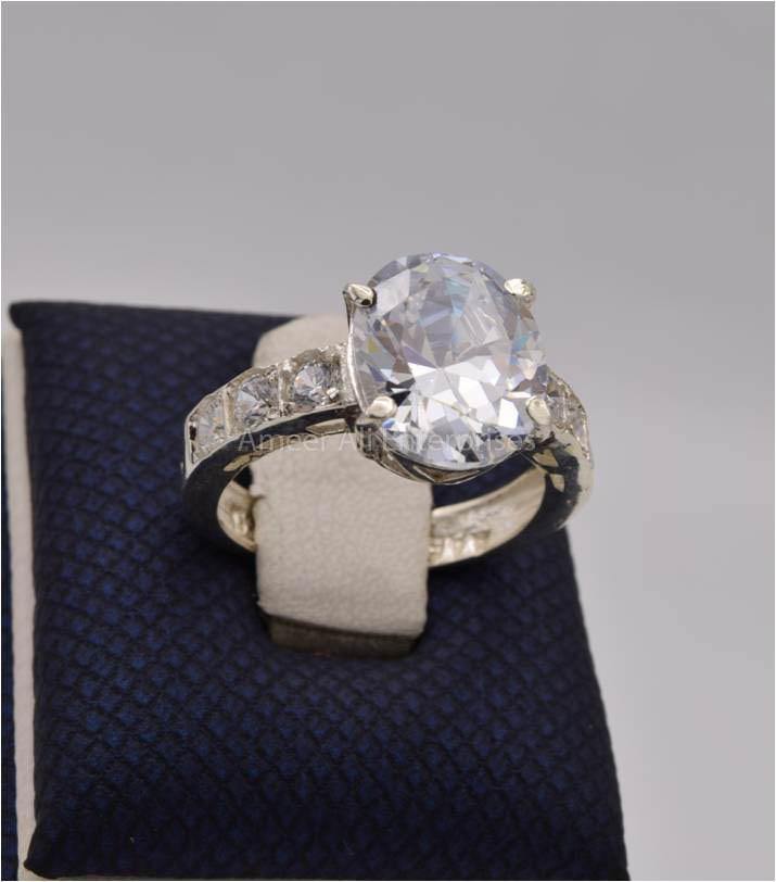 AAE 5504 Chandi Ring 925, Stone: Zircon - AmeerAliEnterprises