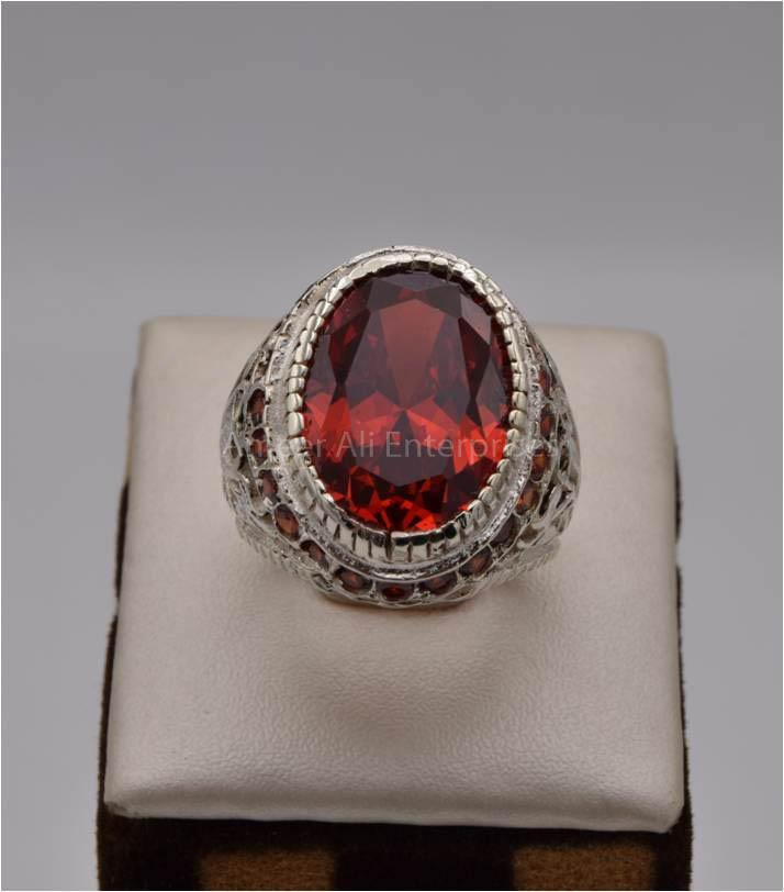AAE 2480 Chandi Ring 925, Stone: Zircon - AmeerAliEnterprises