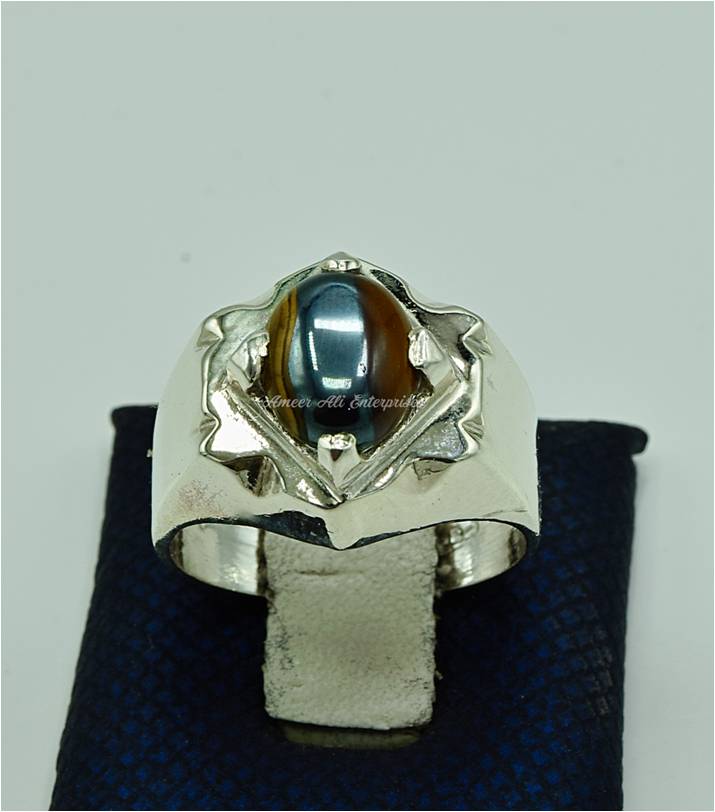 AAE 6904 Chandi Ring 925, Stone: Tiger's Eye