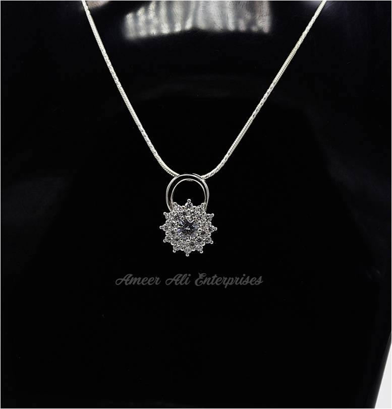 AAE 6205 Chandi Pendant 925, Stone: Zircon - AmeerAliEnterprises