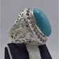 AAE 5851 Chandi Ring 925, Stone: Feroza - AmeerAliEnterprises
