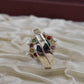 AAE 0519 Chandi Ring 925, Stone: Navratan (Nine Original Stones) - AmeerAliEnterprises