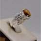 AAE 2496 Chandi Ring 925, Stone: Tiger's Eye - AmeerAliEnterprises