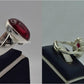 Silver Couple Rings: Pair 143,  Stone: Irani Poota Yaqoot - AmeerAliEnterprises