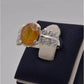 AAE 2468 Chandi Ring 925, Stone: Pukhraj (Yellow Sapphire) - AmeerAliEnterprises