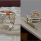 Silver Couple Rings: Pair 36,  Stone: Zircon - AmeerAliEnterprises