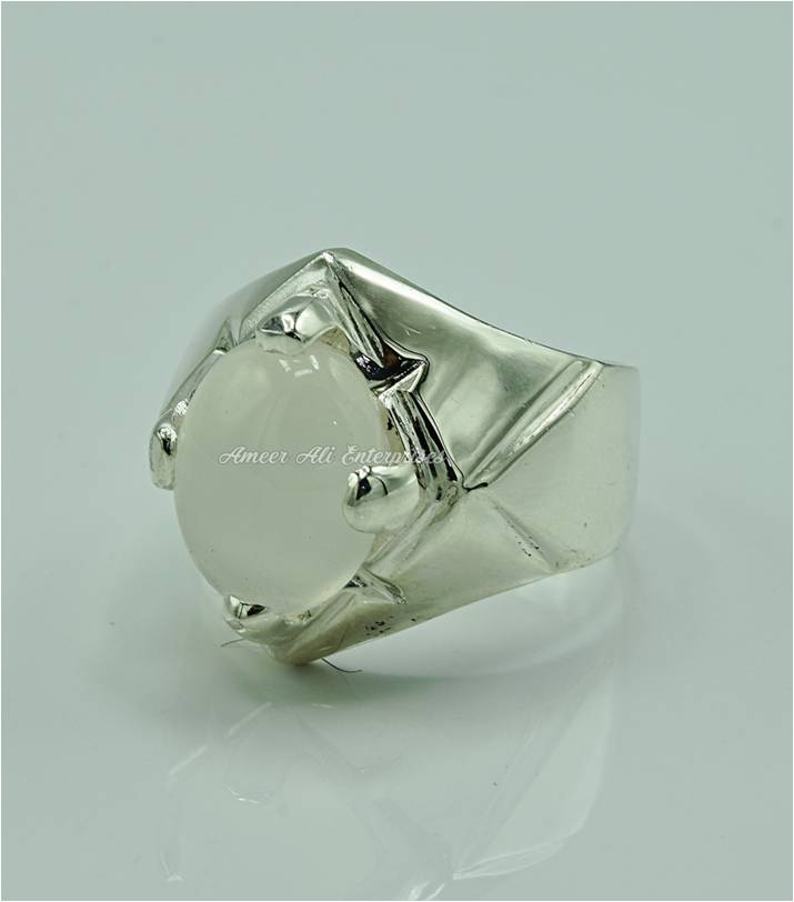 AAE 6868 Chandi Ring 925, Stone: Dur e Najaf