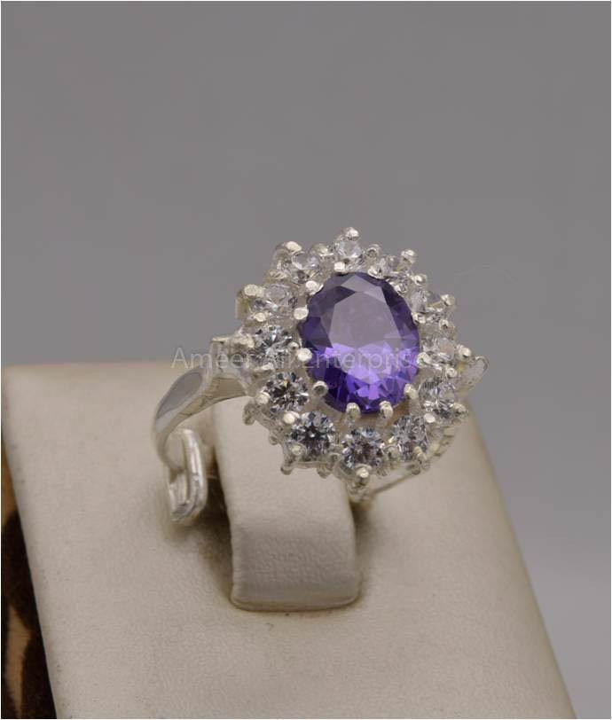 AAE 2411 Chandi Ring 925, Stone: Zircon - AmeerAliEnterprises