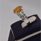 AAE 2468 Chandi Ring 925, Stone: Pukhraj (Yellow Sapphire) - AmeerAliEnterprises