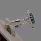 AAE 7525 Chandi Ring 925, Stone Emerald (Zamurd) - AmeerAliEnterprises