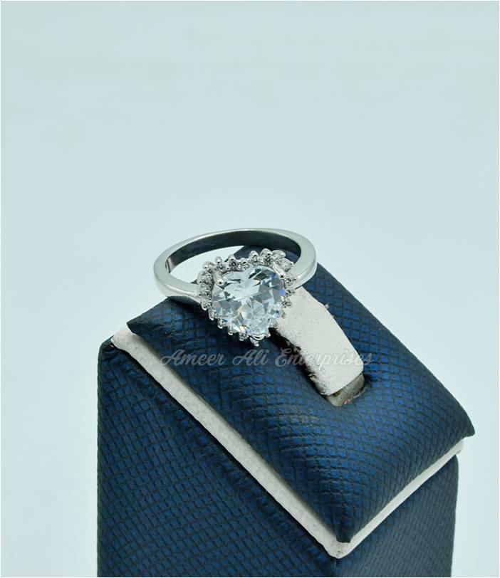 AAE 6174 Chandi Ring 925, Stone: Zircon - AmeerAliEnterprises