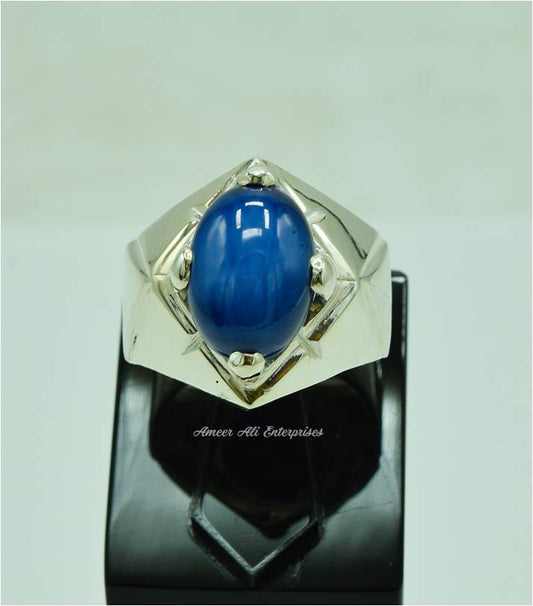 AAE 6552 Chandi Ring 925, Stone: Neelam Star