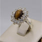 AAE 5568 Chandi Ring 925, Stone: Tiger's Eye - AmeerAliEnterprises