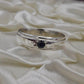 AAE 1435 Chandi Ring 925, Stone: Blue Sapphire (Neelam) - AmeerAliEnterprises