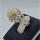 AAE 0327 Chandi Ring 925, Stone Opal (White) - AmeerAliEnterprises