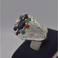 AAE 2254 Chandi Ring, Stone: Navratan (Nine Original Stones) - AmeerAliEnterprises