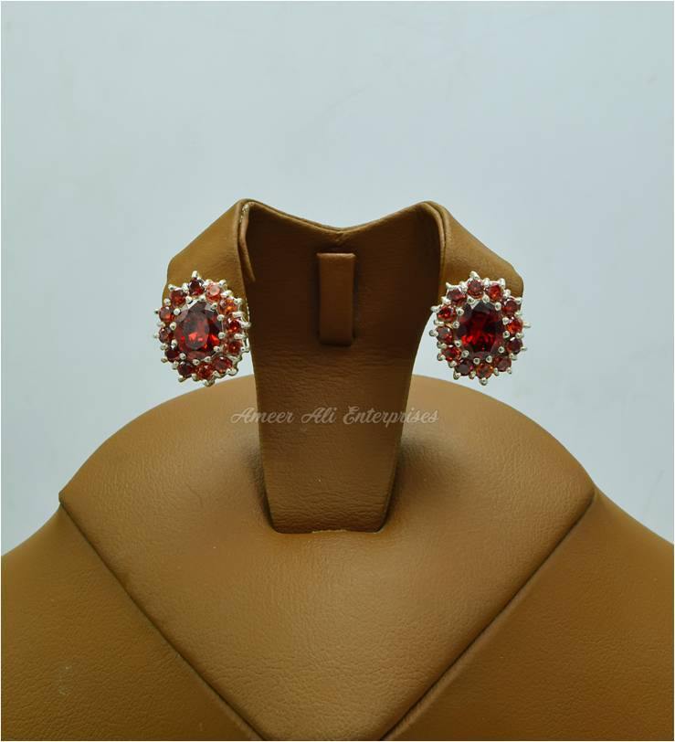 AAE 5714 Chandi Earring 925, Stone: Zircon - AmeerAliEnterprises