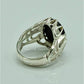 AAE 9585 CHANDI RING 925, STONE: BLACK AQEEQ