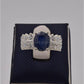 AAE 2469 Chandi Ring 925, Stone: Neelam (Blue Sapphire) - AmeerAliEnterprises