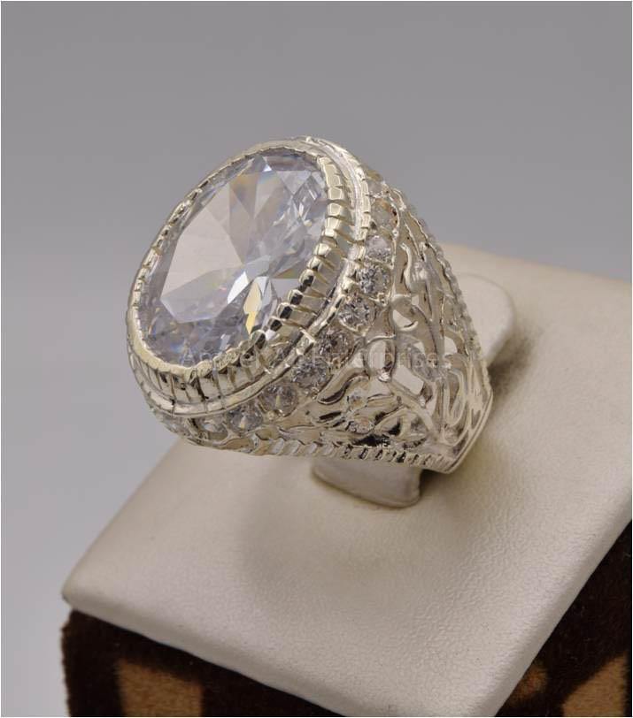 AAE 2483 Chandi Ring 925, Stone: Zircon - AmeerAliEnterprises