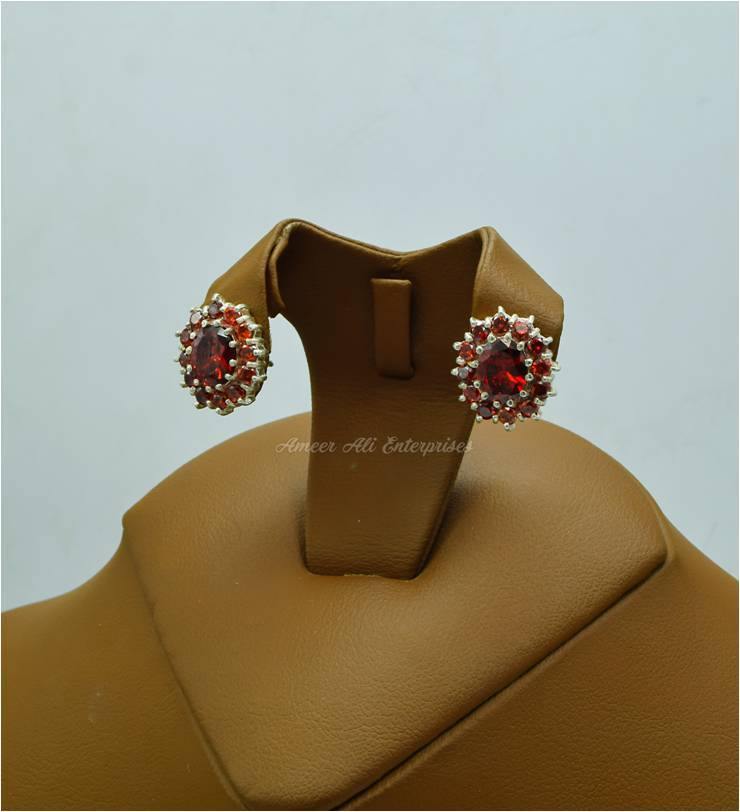 AAE 5714 Chandi Earring 925, Stone: Zircon - AmeerAliEnterprises