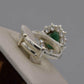 AAE 7525 Chandi Ring 925, Stone Emerald (Zamurd) - AmeerAliEnterprises