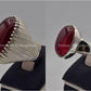 Silver Couple Rings: Pair 152,  Stone: Irani Poota Yaqoot - AmeerAliEnterprises