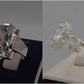 Silver Couple Rings: Pair 44,  Stone: Zircon - AmeerAliEnterprises