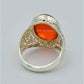 AAE 2465 Chandi Ring 925, Stone: Red Aqeeq