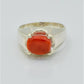 AAE 6276 Chandi Ring 925, Stone: Marjan (Coral)