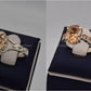 Silver Couple Rings: Pair 114,  Stone: Zircon - AmeerAliEnterprises