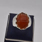 AAE 9105 Chandi Ring 925, Stone: Yamni Aqeeq - AmeerAliEnterprises