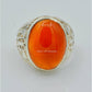 AAE 2465 Chandi Ring 925, Stone: Red Aqeeq