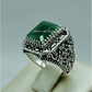 AAE 6718 Chandi Ring 925, Stone: Onyx - AmeerAliEnterprises