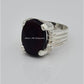 AAE 6563 Chandi Ring 925, Stone: Yamni Aqeeq